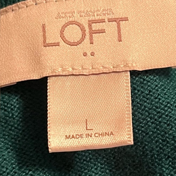 LOFT Green Cotton Jewel Button Cardigan – Size L - Picture 5 of 6